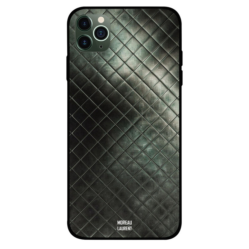 

Moreau Laurent Apple iPhone 11 Pro Max Mobile Phone Back Cover, Black & Greenish Lighten Pattern