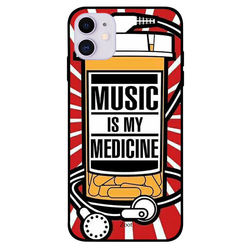 

Zoot Apple iPhone 11 Mobile Phone Back Cover, Music Is My Medicine