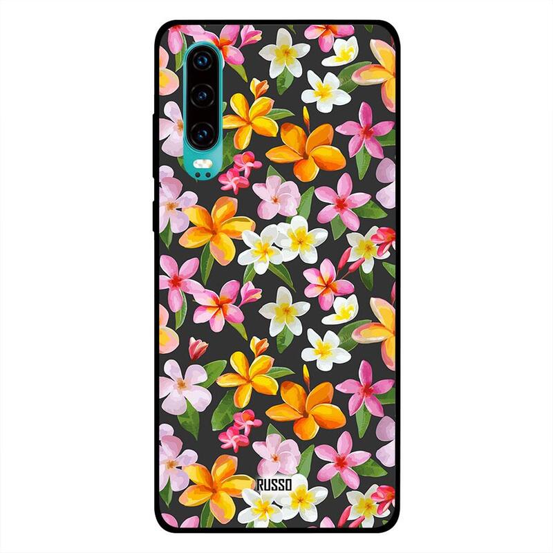 

Russo Huawei P30 Mobile Phone Back Cover, Printed Flowers Art