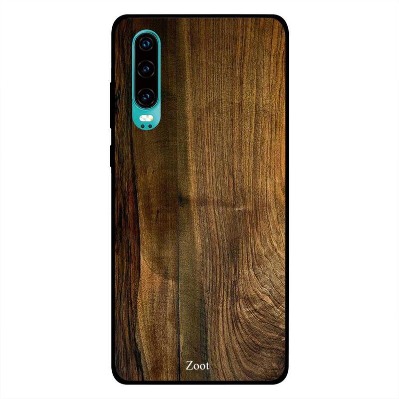 

Zoot Huawei P30 Mobile Phone Back Cover, Wooden Plain Dark Brown