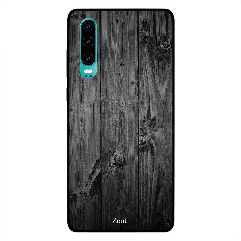 

Zoot Huawei P30 Mobile Phone Back Cover, Wooden Black Grey