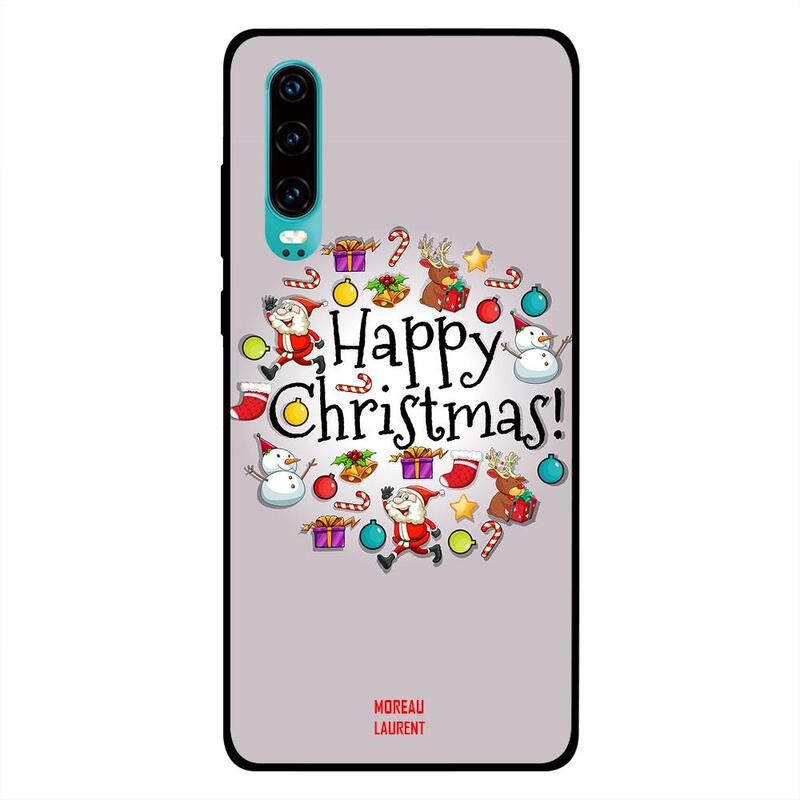

Moreau Laurent Huawei P30 Mobile Phone Back Cover, Merry Christmas Tags