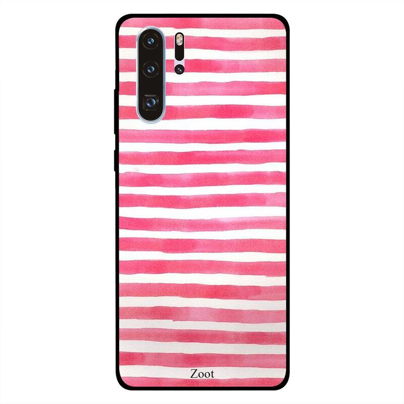 

Zoot Huawei P30 Pro Mobile Phone Back Cover, Pink White Stripes