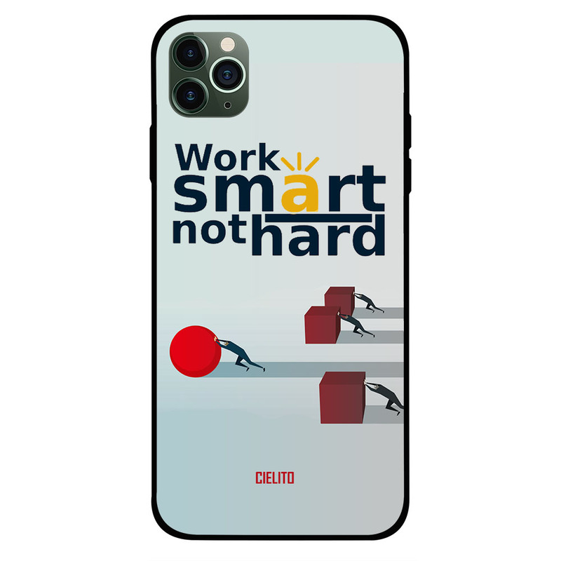 

Cielito Apple iPhone 11 Pro Mobile Phone Back Cover, Work Smart Not Hard