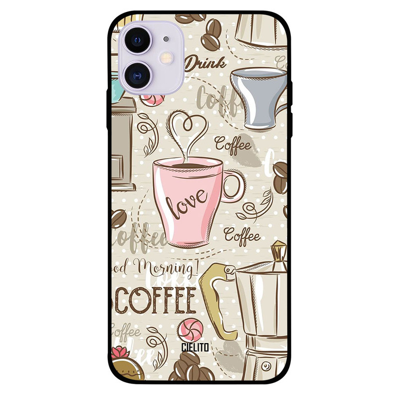 

Cielito Apple iPhone 11 Mobile Phone Back Cover, Coffee Love