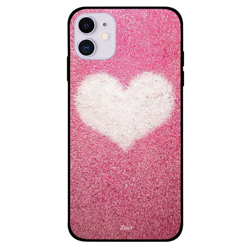 

Zoot Apple iPhone 11 Mobile Phone Back Cover, Pink With White Heart