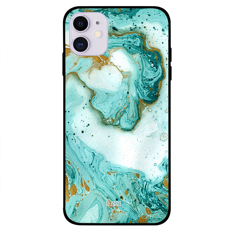 

Russo Apple iPhone 11 Mobile Phone Back Cover, Blue Water Paint Art