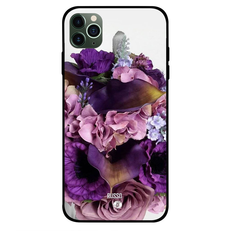 

Russo Apple iPhone 11 Pro Max Mobile Phone Back Cover, Purple Bouquet