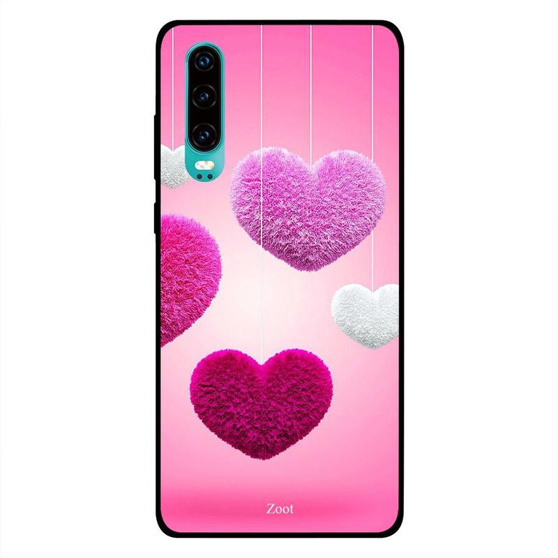 

Zoot Huawei P30 Mobile Phone Back Cover, Colored Hearts