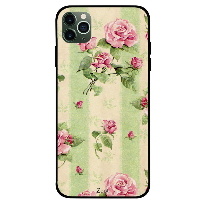 

Zoot Apple iPhone 11 Pro Mobile Phone Back Cover, Cream Green Flowers