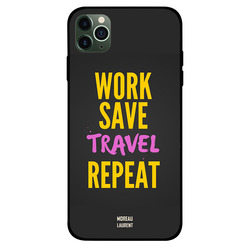 Moreau Laurent Apple iPhone 11 Pro Mobile Phone Back Cover, Work Save Travel Repeat