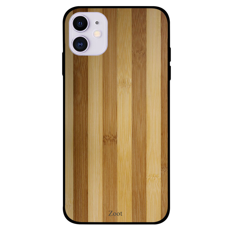 

Zoot Apple iPhone 11 Mobile Phone Back Cover, Wooden Golden Light & Dark