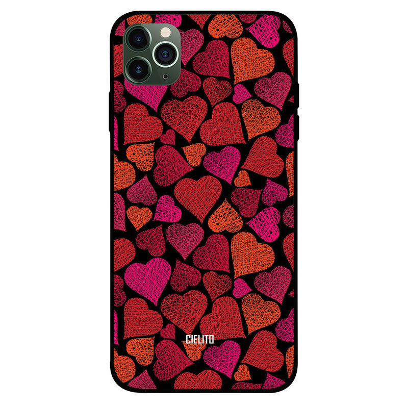 

Cielito Apple iPhone 11 Pro Mobile Phone Back Cover, Heart Prints