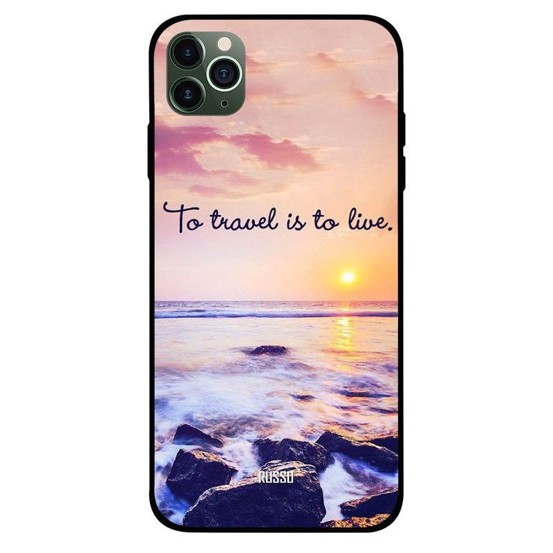 

Russo Apple iPhone 11 Pro Max Mobile Phone Back Cover, Travel Is To Live