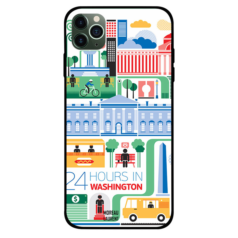 

Moreau Laurent Apple iPhone 11 Pro Max Mobile Phone Back Cover, 24 Hours in Washington