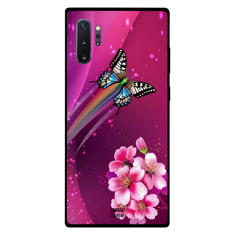 

Moreau Laurent Samsung Note Plus Mobile Phone Back Cover, Pink Floral Multicolor Butterfly