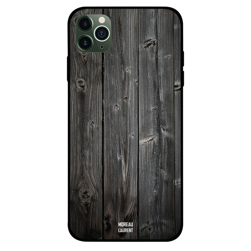 

Moreau Laurent Apple iPhone 11 Pro Mobile Phone Back Cover, Black Vintage wooden Pattern