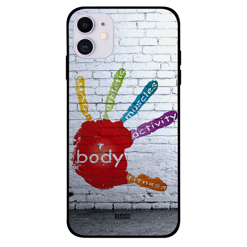 

Russo Apple iPhone 11 Mobile Phone Back Cover, Hand Full of Fitness