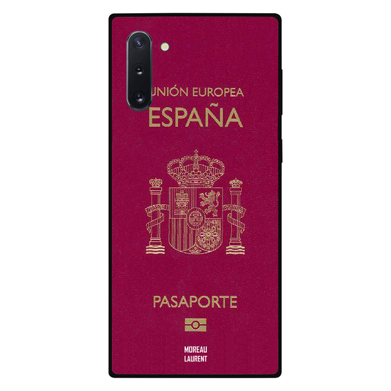 

Moreau Laurent Samsung Note 10 Mobile Phone Back Cover, Spain Passport