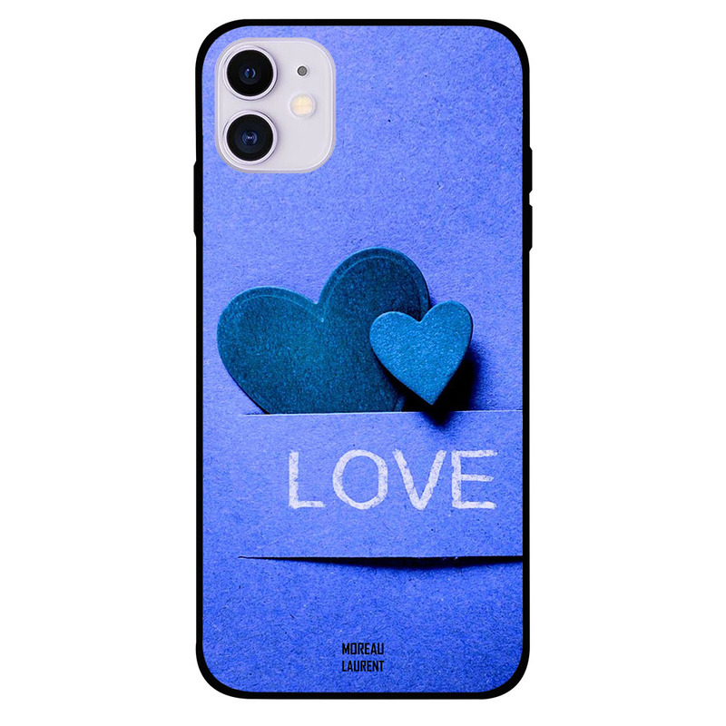 

Moreau Laurent Apple iPhone 11 Mobile Phone Back Cover, Blue Love Heart