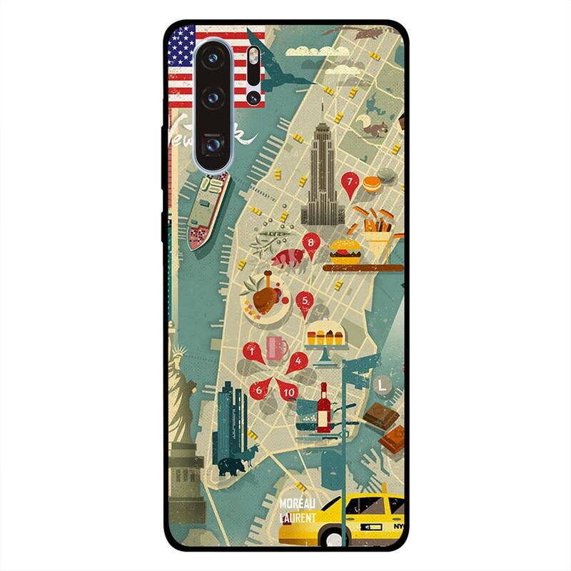 

Moreau Laurent Huawei P30 Pro Mobile Phone Back Cover, 24 Hours in New York