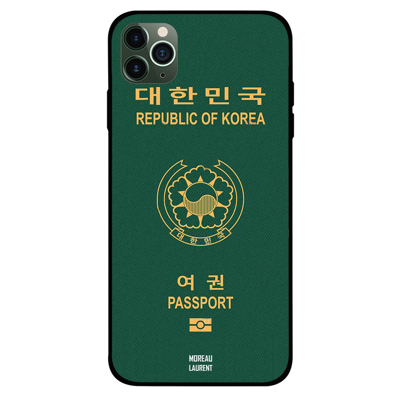 

Moreau Laurent Apple iPhone 11 Pro Max Mobile Phone Back Cover, South Korea Passport