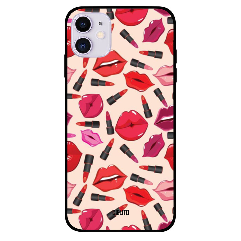

Cielito Apple iPhone 11 Mobile Phone Back Cover, Lips N Stick