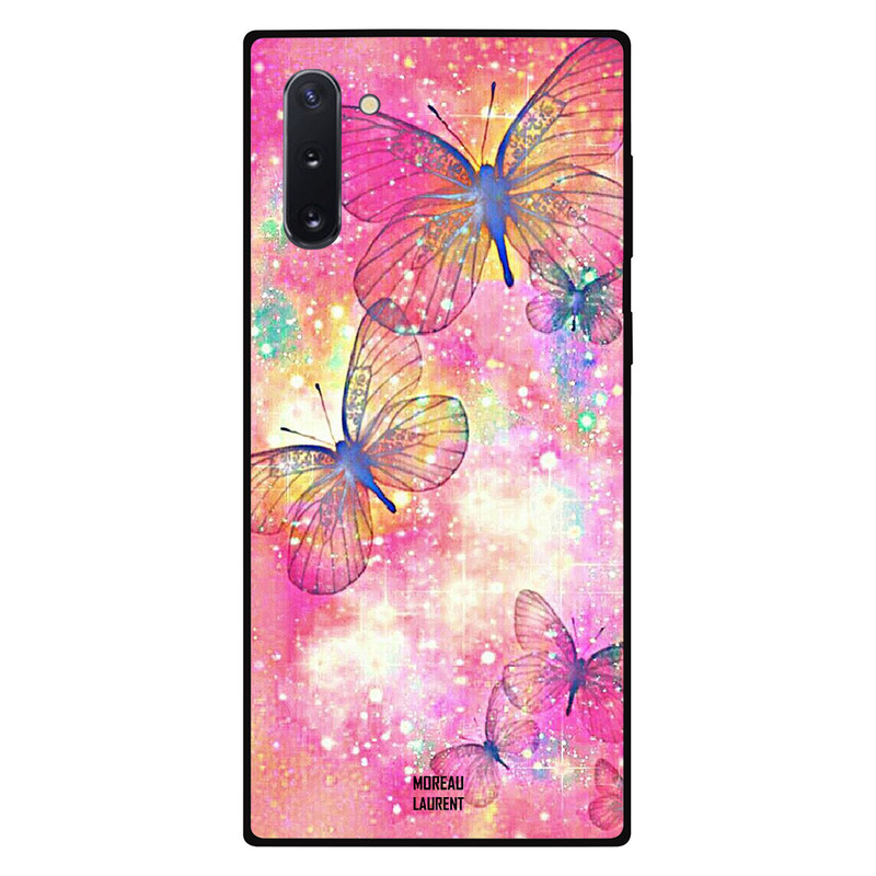 

Moreau Laurent Samsung Note 10 Mobile Phone Back Cover, Butterfly Pink