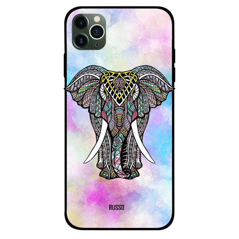 

Russo Apple iPhone 11 Pro Mobile Phone Back Cover, Elegant Elephant Art