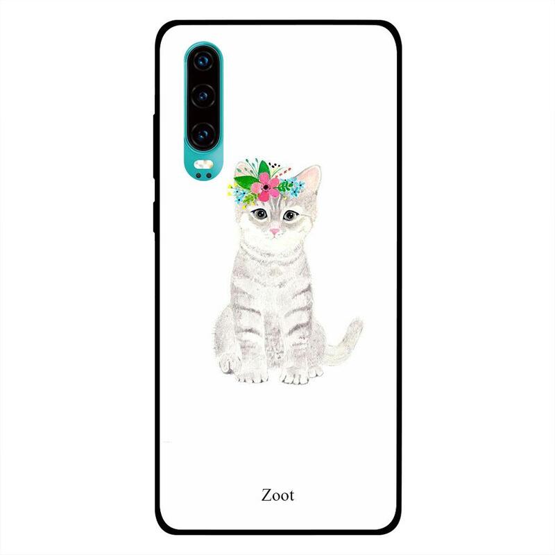 

Zoot Huawei P30 Mobile Phone Back Cover, Cat Focused