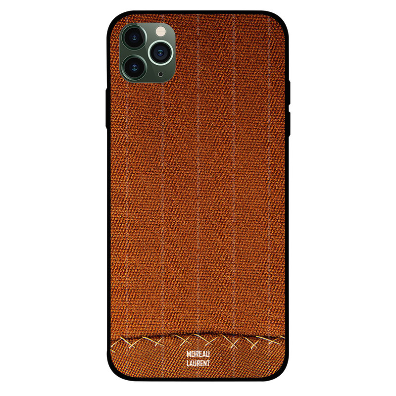 

Moreau Laurent Apple iPhone 11 Pro Mobile Phone Back Cover, Brown Hard Leather Pattern