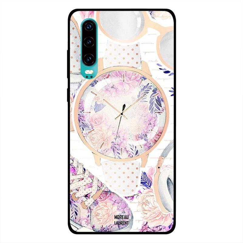 

Moreau Laurent Huawei P30 Mobile Phone Back Cover, Floral Watch