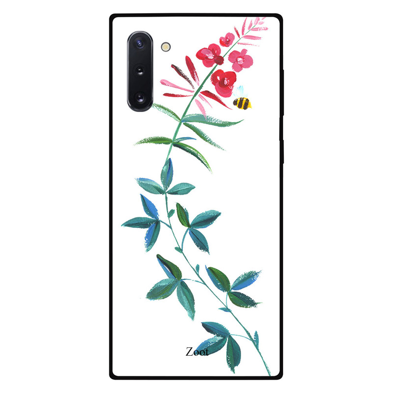 

Zoot Samsung Note 10 Mobile Phone Back Cover, Leaves Green Red