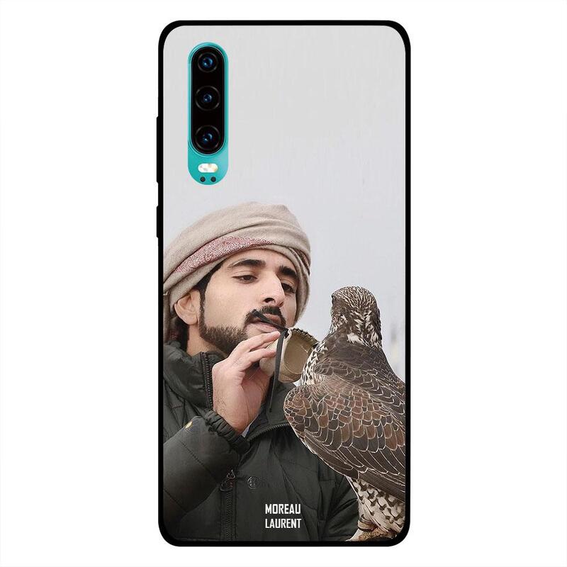 

Moreau Laurent Huawei P30 Mobile Phone Back Cover, Sheikh Hamdan Loving His Eagle