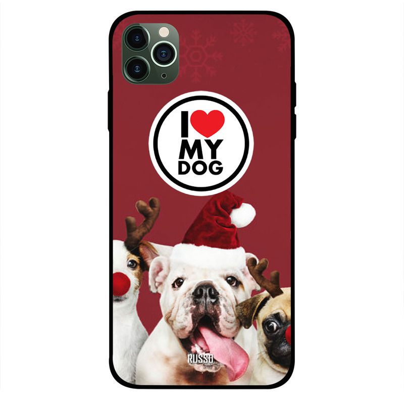 

Russo Apple iPhone 11 Pro Max Mobile Phone Back Cover, I Love My Dog