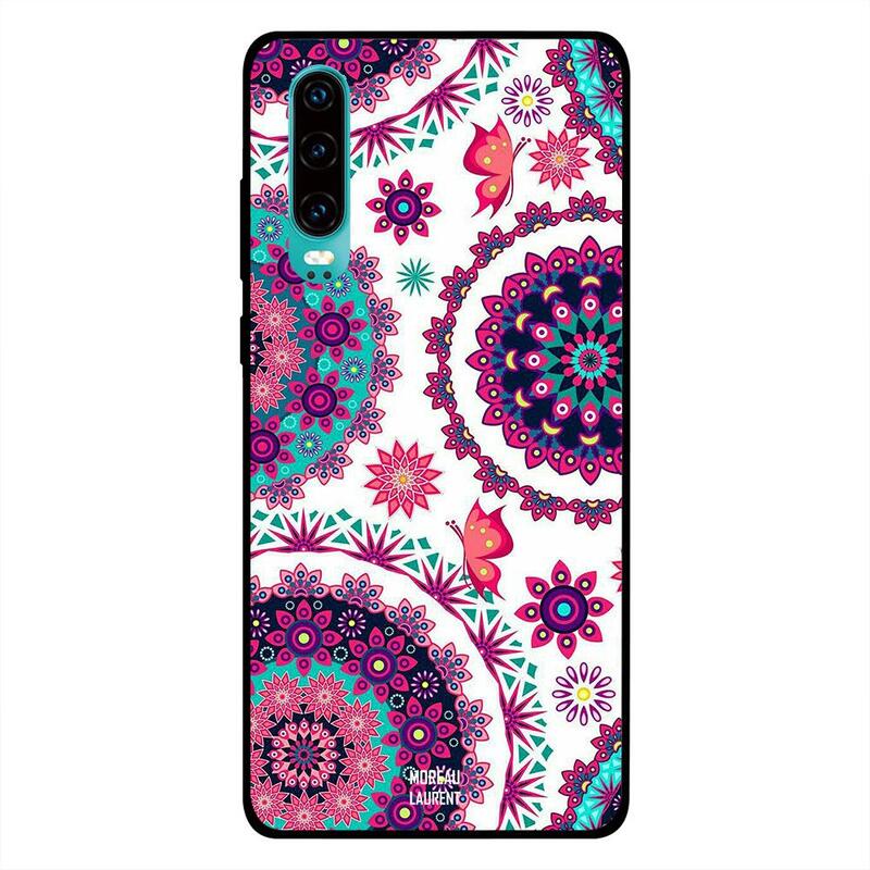 

Moreau Laurent Huawei P30 Mobile Phone Back Cover, Floral Pattern Round