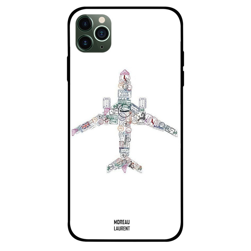 

Moreau Laurent Apple iPhone 11 Pro Mobile Phone Back Cover, Stamps Airplane
