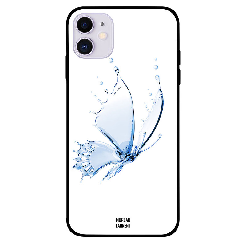 

Moreau Laurent Apple iPhone 11 Mobile Phone Back Cover, Water Blue Butterfly