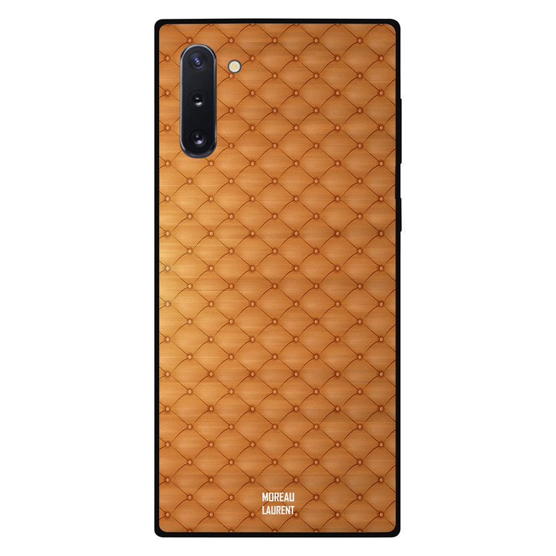 Moreau Laurent Samsung Note 10 Mobile Phone Back Cover, Orange Stitch Cloth Pattern