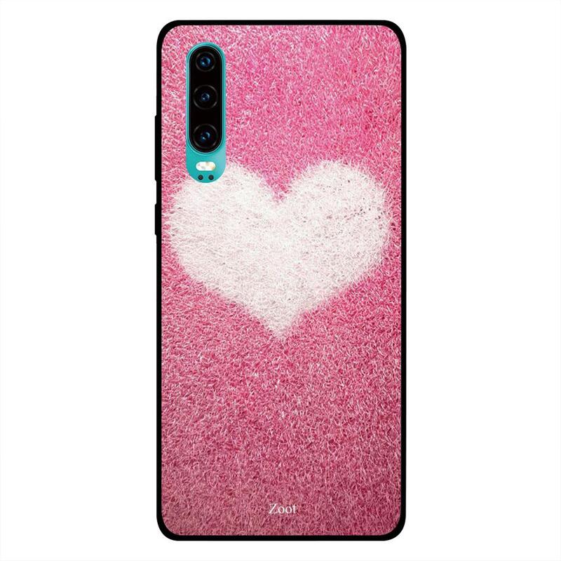 

Zoot Huawei P30 Mobile Phone Back Cover, Pink With White Heart