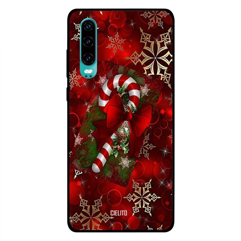 

Cielito Huawei P30 Mobile Phone Back Cover, Christmas Candy Cane