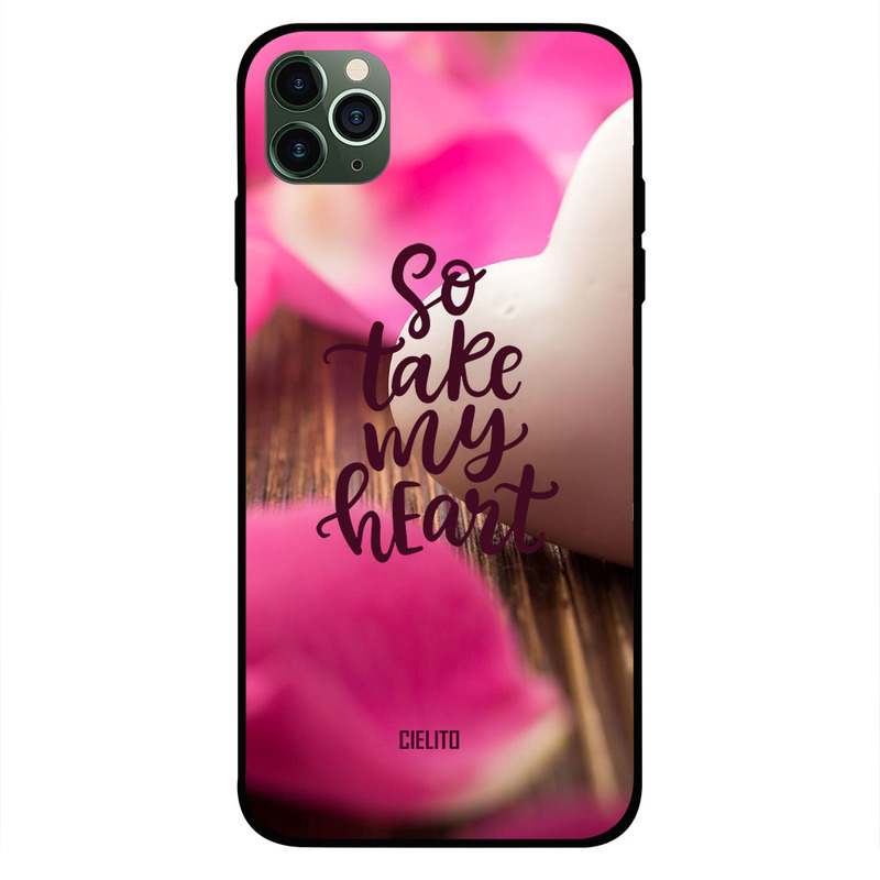 

Cielito Apple iPhone 11 Pro Max Mobile Phone Back Cover, Take My Heart