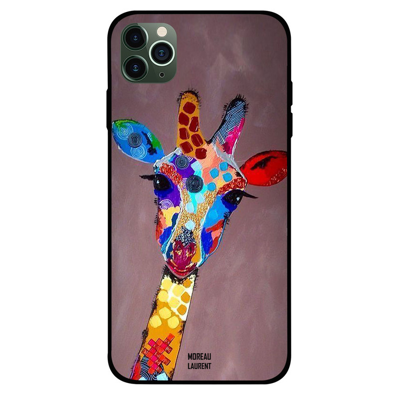 

Moreau Laurent Apple iPhone 11 Pro Mobile Phone Back Cover, Colorful Giraffe