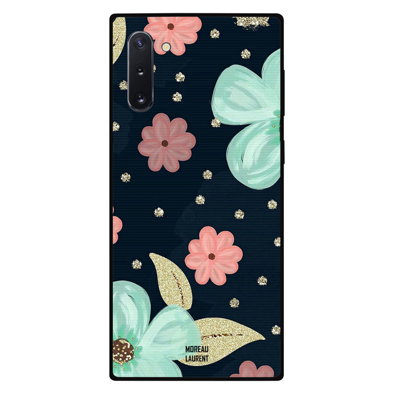 

Moreau Laurent Samsung Note 10 Mobile Phone Back Cover, Green and Pink Flowers