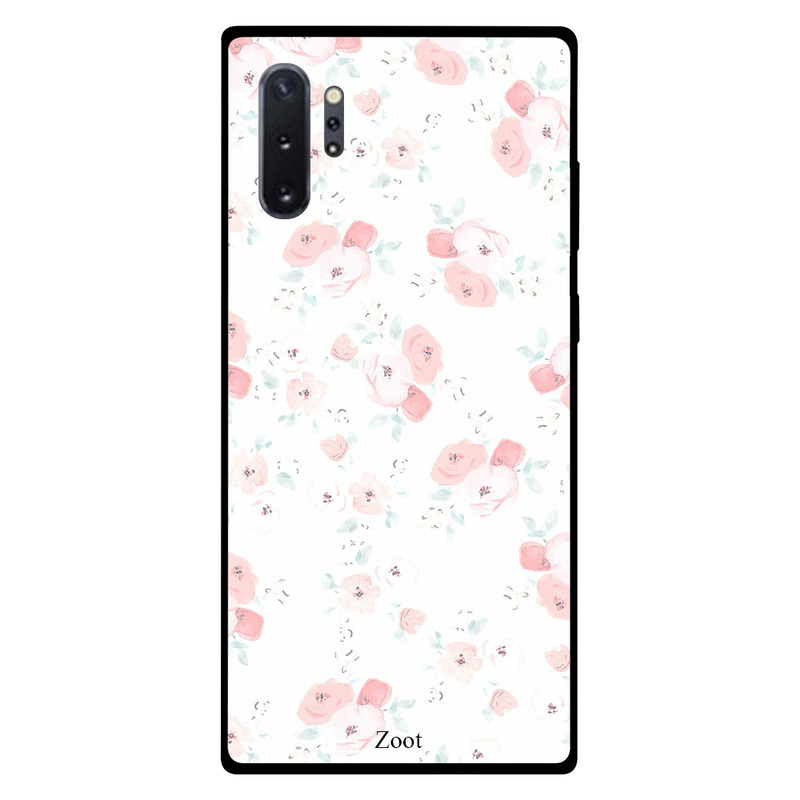 

Zoot Samsung Note Plus Mobile Phone Back Cover, Pink White Floral Pattern