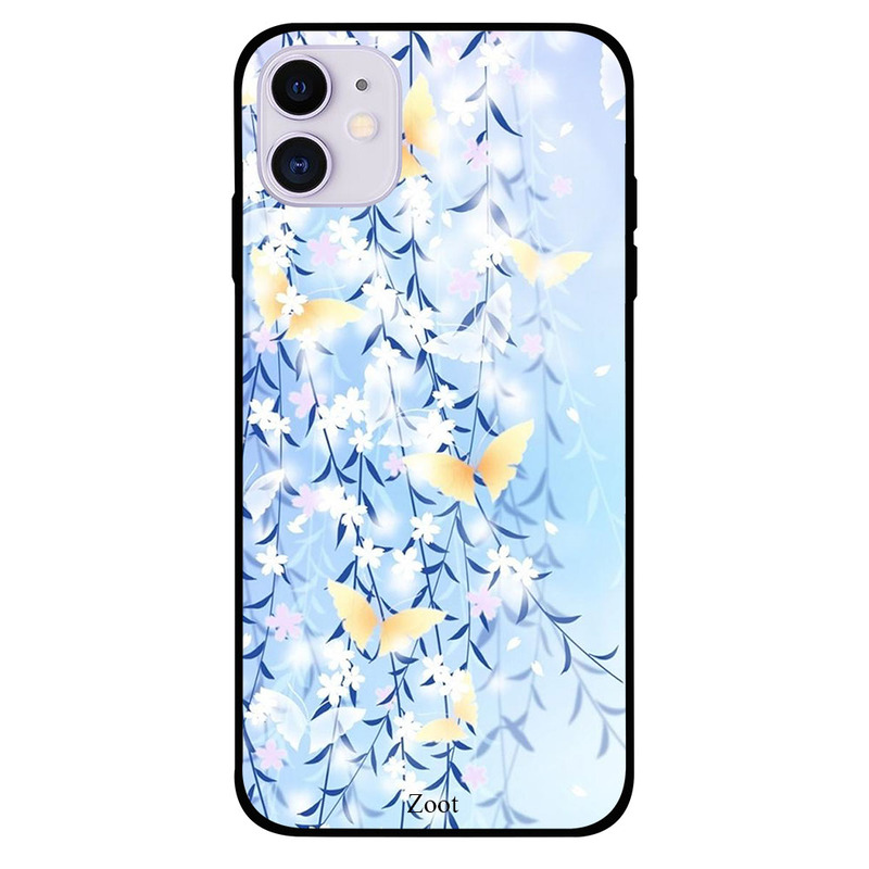 

Zoot Apple iPhone 11 Mobile Phone Back Cover, Blue Yellow Butterflies