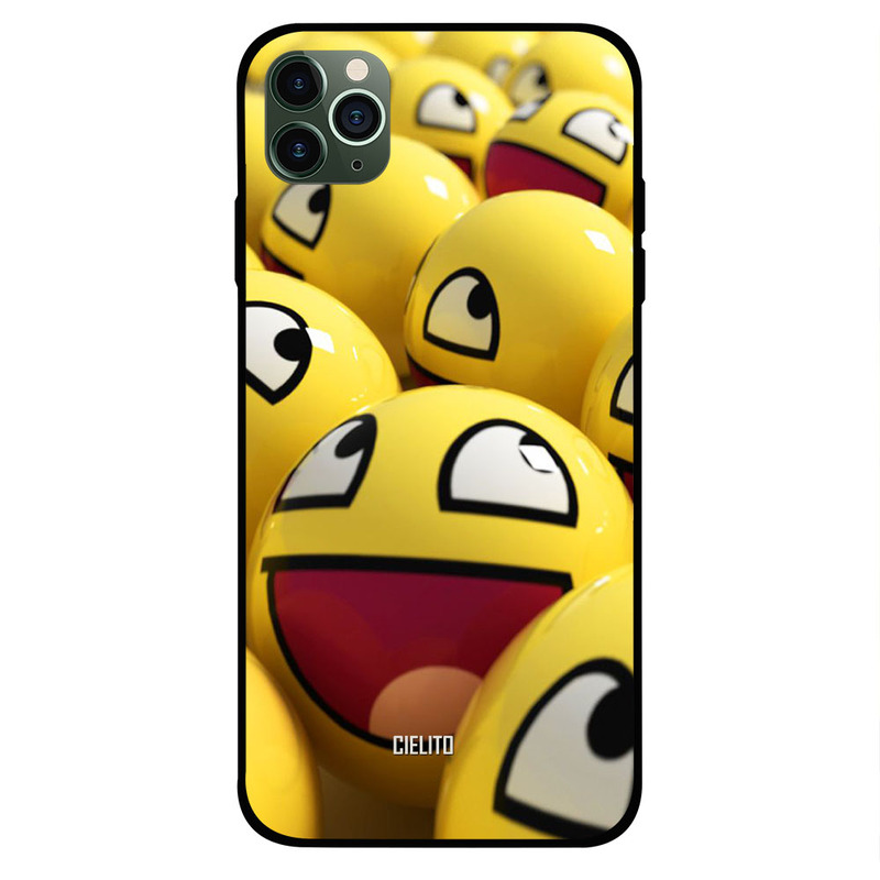 

Cielito Apple iPhone 11 Pro Mobile Phone Back Cover, Smiley Wallpaper