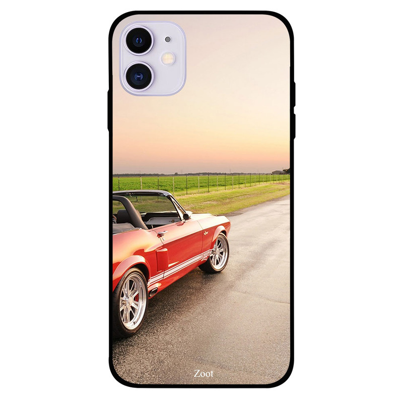 

Zoot Apple iPhone 11 Mobile Phone Back Cover, Red Open Top Car