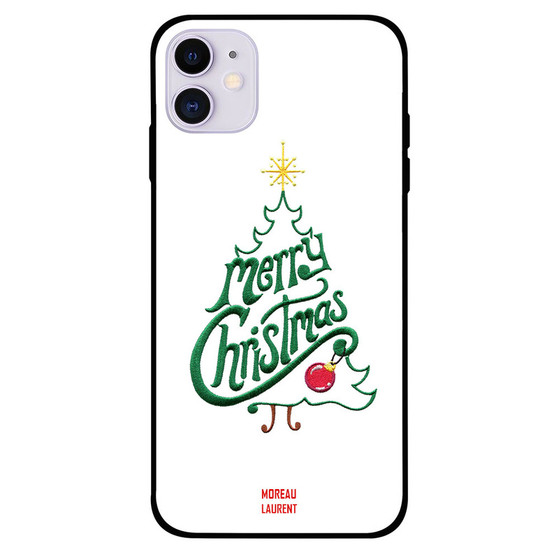 

Moreau Laurent Apple iPhone 11 Mobile Phone Back Cover, Merry Christmas Written in Christmas Tree