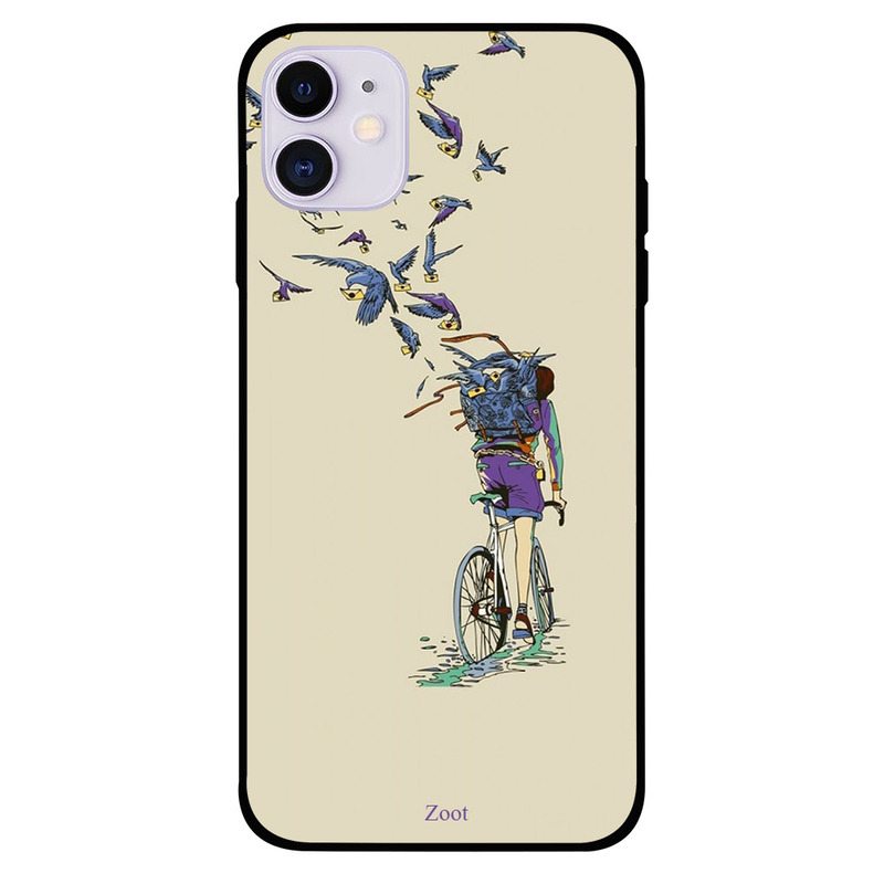 

Zoot Apple iPhone 11 Mobile Phone Back Cover, Birds Carrying Letters